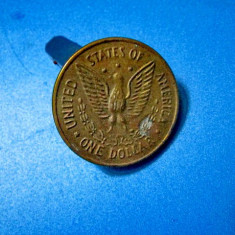 1775-USA-Insigna 1 dollar-Obiect decorativ stativ vechi in bronz.