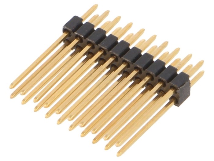 Conector pini 2x10 THT aurit