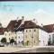 Sibiu 1921 - Hermannstadt - Nagyszeben - Piata Albert Huet - Huetplatz - printata, color, circulata la Campulung, timbre detasate