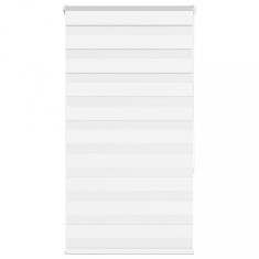 vidaXL Jaluzea tip zebra alb lățime țesătură 65,9 cm poliester