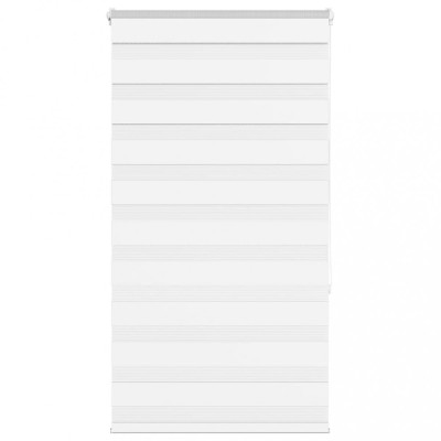 vidaXL Jaluzea tip zebra alb lățime țesătură 80,9 cm poliester foto