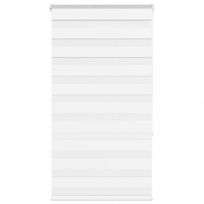 vidaXL Jaluzea tip zebra alb lățime țesătură 80,9 cm poliester