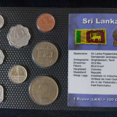 Seria completata monede - Sri Lanka 1978 - 2006, 8 monede