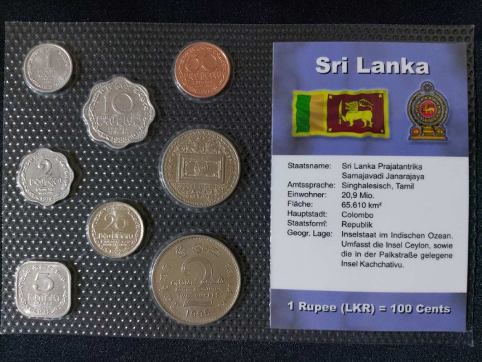 Seria completata monede - Sri Lanka 1978 - 2006, 8 monede