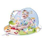 Centru Activitati Bebe 2in1 Scaunel Muzical cu Plasa Tantari, Salteluta Joaca, Jucarii Detasabile, 0 luni+