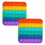 Jucarie senzoriala Pop it Patrat multicolor, TOY World Int.