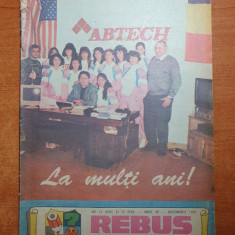 revista rebus decembrie 1992 - revista de divertisment - numar dublu