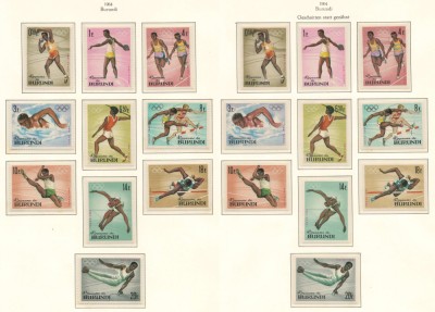 Burundi 1964 Mi 125/34 A+B + bl 5 A+B MNH - JO Vara, Tokyo foto