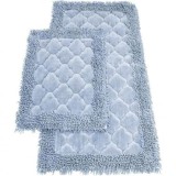 Set 2 Covorase Baie, Rombs Albastru, Covor 100% Bumbac, Dimensiunea 60x100 cm - 60x100 cm