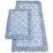 Set 2 Covorase Baie, Rombs Albastru, Covor 100% Bumbac, Dimensiunea 60x100 cm - 60x100 cm