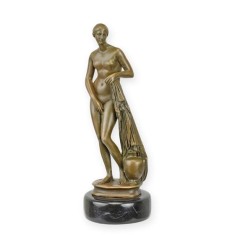 Femeie nud-statueta din bronz cu un soclu din marmura BF-5