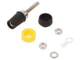 Soclu banană neagră 4mm 15A pentru panou