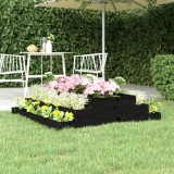 Gossi jardiniera, negru, 110x110x27 cm, lemn masiv de pin