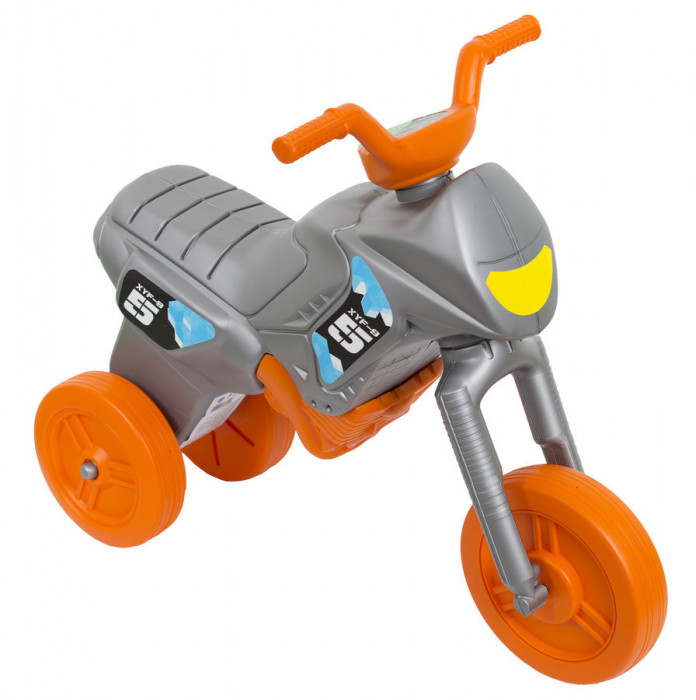 Motocicleta pentru copii fara pedale gri/portocaliu, M