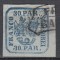 ROMANIA 1862 LP 10 PRINCIPATELE UNITE EMISIUNEA I - 30 PARALE ALBASTRU STAMPILA FRANCO GALATI