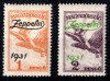 Ungaria 1931, Mi #478-479**, &quot;Turul&quot; supratipar Zeppelin, MNH, cota 200,- &euro;!, Aviatie, Nestampilat