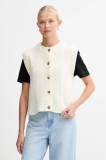 Levi&#039;s vestă din amestec de l&acirc;nă culoarea bej, călduros, 0038D