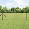 VidaXL &Icirc;mprejmuire din plasă cu st&acirc;lpi Gri 0.6 x 10 m Oțel 3351183
