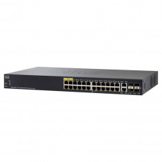 Switch Cisco SG350-28P 28 porturi Gigabit POE Black foto