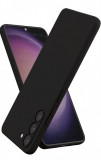Husa silicon antisoc cu microfibra interior pentru Samsung A14 Negru