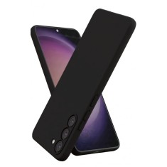 Huse silicon antisoc cu microfibra interior pentru Samsung S23 Negru