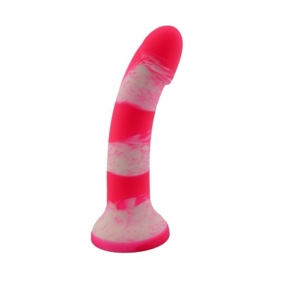 Dildo Leso Double Tone White Red foto