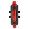 Licurici pentru bicicleta, 5 LED, USB, 4 functii, rosu/negru, YTGT-50003.12