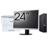 Pachet Calculator Second Hand DELL OptiPlex 3070 Mini, Intel Core i3-9100T 3.10 - 3.70GHz, 8GB DDR4, 256GB SSD + Monitor 24 Inch + Imprimanta Brother
