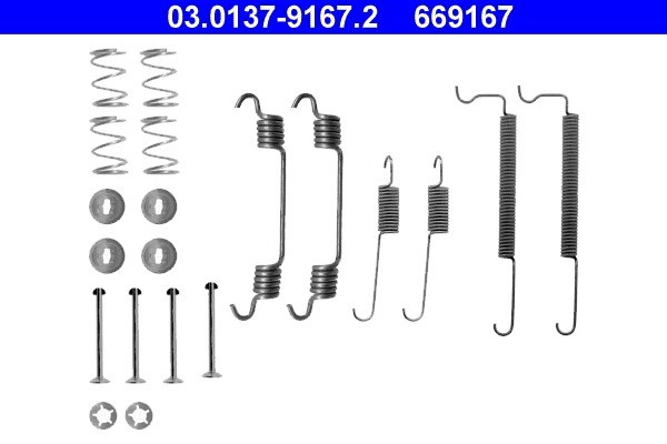 ATE 03.0137-9167.2 Set accesorii, sabot de frana