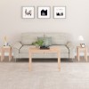 Set 3 Mese Suprapuse Lemn Masiv Pin, Living/Cafea, 80x40x55cm + 30x30x40cm, Multifunctionale, Alb/Gri/Negru