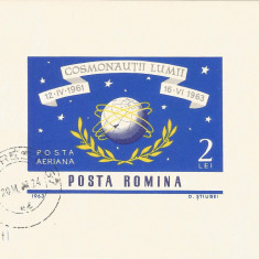 România, LP 577/1964, Navigația cosmică, coliță nedantelată, oblit.