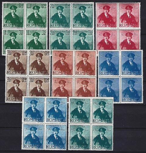 Romania 1940 - Lp 138 - Carol II cu pelerina ( uzuale ) - bloc de 4 - MNH*** 1