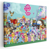 Tablou afis Micul Meu Ponei My Little Pony desene animate 2224 Tablou canvas pe panza CU RAMA 60x80 cm