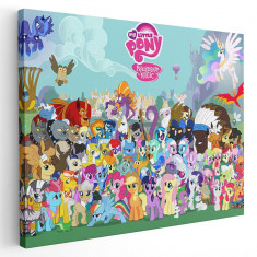 Tablou afis Micul Meu Ponei My Little Pony desene animate 2224 Tablou canvas pe panza CU RAMA 70x100 cm