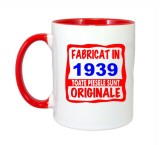 Cana maner rosu personalizata Fabricat in 1939 toate piesele sunt originale, INOVATIX&reg;. 330ml