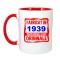 Cana maner rosu personalizata Fabricat in 1939 toate piesele sunt originale, INOVATIX&reg;. 330ml