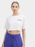 Tricou crop-top neted pentru femei, 4F Sportswear