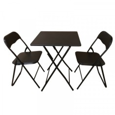 Set Masuta si 2 Scaune Pliabile Metal si MDF Blueberg Z30 JGR foto
