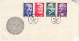 C12 - FDC Romania - Oameni de stiinta si cultura romani - LP543 - 1962, Romania de la 1950