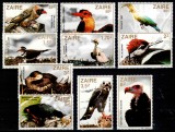 Zair Zaire 1982, Mi #792-801**, fauna, pasari, MNH, cota 13 &euro;!