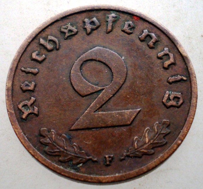 2.809 GERMANIA 2 REICHSPFENNIG 1938 F