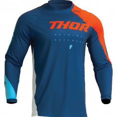 MBS Tricou motocross/enduro Thor Sector Edge, albastru/portocaliu, S, Cod Produs: 29107146PE