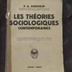 Les théories sociologiques contemporaines / P. A. Sorokin