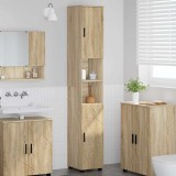 vidaXL Dulap de baie &icirc;nalt cu ușă Stejar sonoma 30 x 35 x 192 cm
