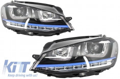 Faruri 3D LED VW Golf 7 VII (2012-2017) GTE Design Semnal Dinamic LED foto