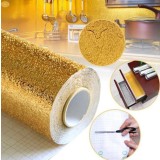 Folie Aluminiu Adeziva Auriu Bucatarie 60x300 cm Autocolanta