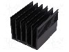 Radiator extrudat, aluminiu, 100mm x 82mm, neagra, FISCHER ELEKTRONIK - SK 135 100 SA