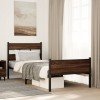 VidaXL Cadru pat fără saltea stejar maro 100x200 cm lemn prelucrat 4017339