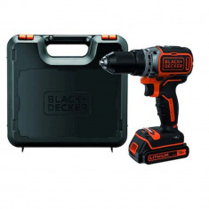 Masina de gaurit si insurbat cu acumulator Black &amp;amp; Decker BL186K-QW, 18 V, motor fara perii, 1.5 Ah, 400 mAh, cutie depozitare foto