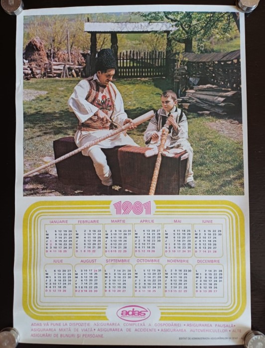 NI365 Calendar de perete ADAS 1981